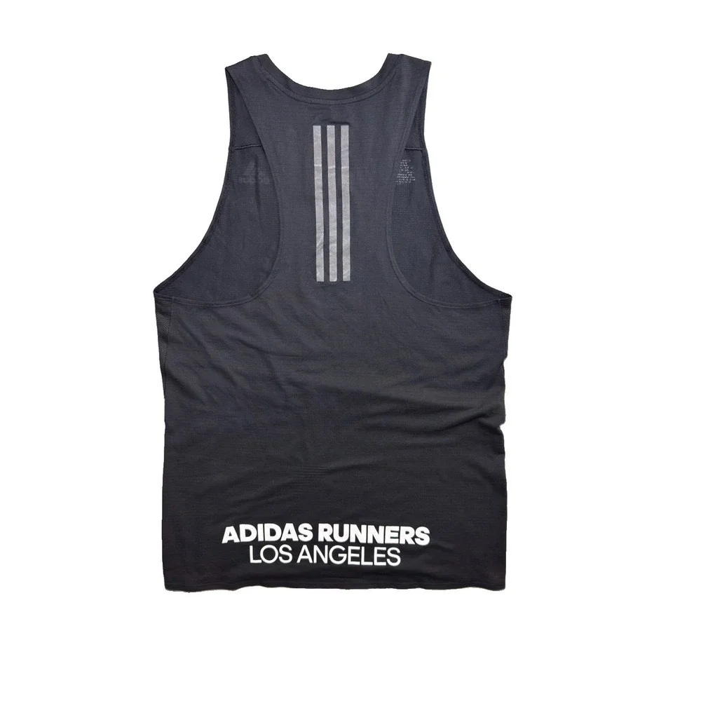 Adidas Climacool AR Los Angeles Running Tank Top Black Reflective Men's Size M